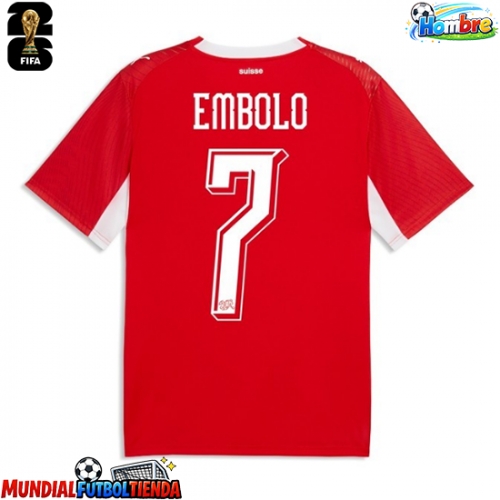 Camiseta Suiza Breel Embolo #7 Primera Equipación Replica Mundial 2026 mangas cortas
